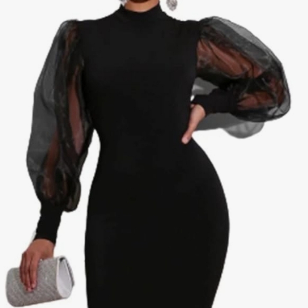 Vintage Geary Roark Kamisato Backless Sheen sleeve Evening dress